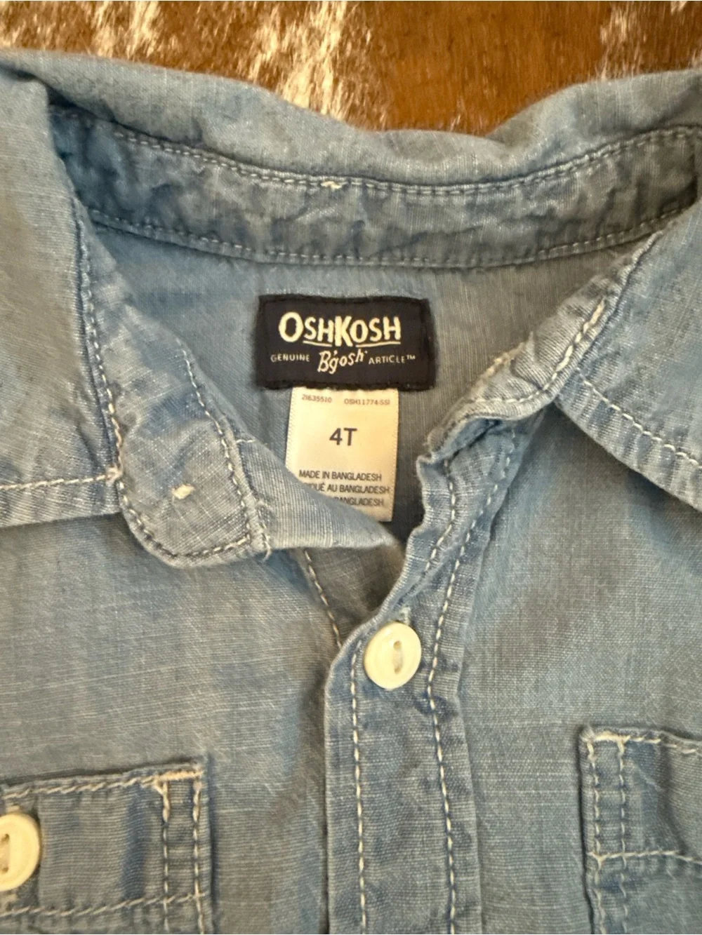 OshKosh B'gosh Light Blue Denim Button-Up Shirt